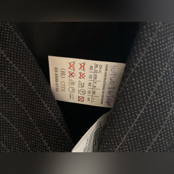 MaxMara Pinstripe Dark Gray Blazer - Picture 4 of 6